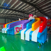Grand toboggan aquatique gonflable en PVC, certifié CE, taille personnalisable pour usage commercial en station balnéaire, jeu extérieur unisexe