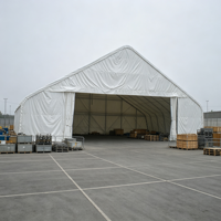 Tente modulaire à double paroi isolée à grande portée pour le stockage en vrac de foin, ensilage, céréales et fourrage pour le bétail