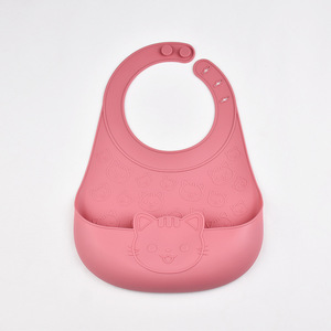 Nouveau bavoir d'alimentation <span class=keywords><strong>pour</strong></span> bébé en silicone de qualité alimentaire étanche conception 3D fermeture à <span class=keywords><strong>bouton</strong></span> solide sans lavage bavoir étanche <span class=keywords><strong>pour</strong></span> les enfants - Product Image 6