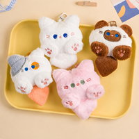 Mignon Pendentif Chaton en Peluche de Coton de 10 cm, Porte-clés Doux, Décoration de Sac à Dos, Logo Personnalisable, Petit Cadeau pour Couples, pour Marque