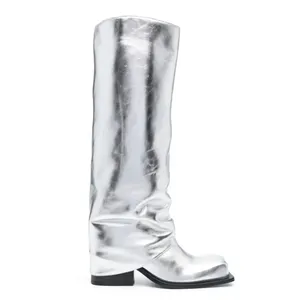 Botas Baddie Barrel - Plateadas - Product Image 1