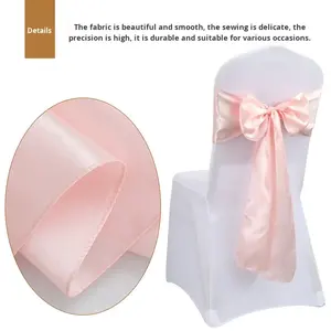 أشرطة تزيين الكراسي بالجملة رخيصة الثمن بألوان مخصصة لتزيين الفنادق وأعياد الميلاد وحفلات الزفاف، متوفرة بأطوال من 1 إلى 150 سم - Product Image 4