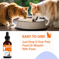 Vente chaude huile de chanvre bio pour animaux de compagnie pour le soulagement de la douleur allergie immunité séparation anxiété chien chat supplément gouttes