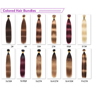 Warna Piano P4/27 #    Rambut Manusia Asli Body Wave 100%, Grosir Bundel Rambut Malaysia Grade 10a - Product Image 3