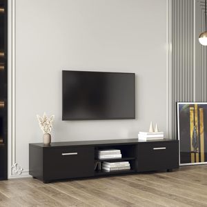 Mueble de <span class=keywords><strong>TV</strong></span> Moderno con 2 Gabinetes de Almacenamiento, Centro de Entretenimiento para <span class=keywords><strong>TV</strong></span> de <span class=keywords><strong>55</strong></span>, 60 y 65 Pulgadas, <span class=keywords><strong>Mesa</strong></span> de Consola Simple para Televisión - Product Image 5