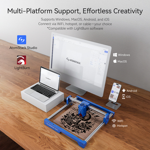 ATOMSTACK SWIFT 7W 대나무 원료 목재 모듈 식 디자인 미니 레이저 조각기 용 레이저 조각 및 절단기 - Product Image 6
