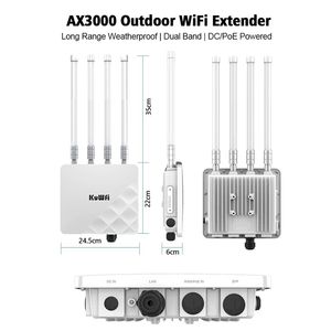 Năng lượng mặt trời điện kuwfi 3000Mbps băng tần kép 500 mét AP mạng phủ sóng Gigabit ngoài trời không dây điểm truy cập với LED hiển thị - Product Image 6