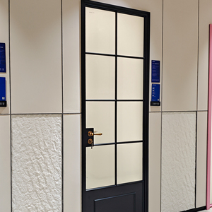 Puertas de Entrada Exteriores Deioux, Diseño de Puertas Francesas de Aluminio con Vidrio Templado, Puertas Dobles de Vidrio para Patio, Puerta Abatible NFRC - Product Image 1
