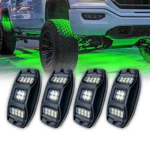 Autodragons RGBW 4 Pod LED Rock Light Ultra-Wide Angle 5050SMD Étanche Contrôle par Application Kit d'éclairage sous châssis tout-terrain Multicolore - Product Image 2
