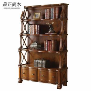 Bibliothèque antique en bois massif importé <span class=keywords><strong>de</strong></span> style américain, étagère <span class=keywords><strong>de</strong></span> rangement multi-niveaux pour journaux, mobilier <span class=keywords><strong>de</strong></span> bureau et <span class=keywords><strong>de</strong></span> maison - Product Image 5