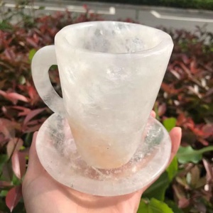 Verre à <span class=keywords><strong>eau</strong></span> en cristal sculpté de haute qualité, cristal, transparent, naturel, vente en gros, - Product Image 6