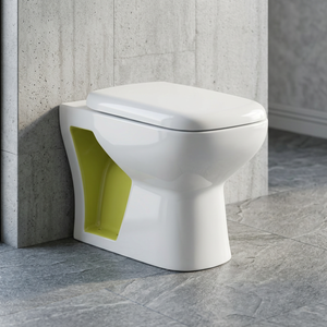Siège de toilette WC en céramique double couleur, style rétro rustique moderne européen, pour salle de bain - Product Image 4