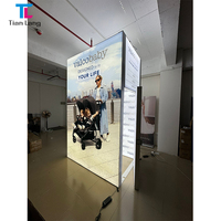 Panel de Fondo Modular para Stand de Exhibición, Mural Gráfico de Tela para Programas de Promoción de Marca en Ferias Comerciales Internacionales