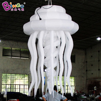 Ballon méduse gonflable lumineux et coloré, méduse géante gonflable suspendue personnalisée avec lumière LED pour la décoration de fête