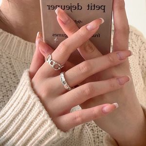 Silver Ruitai S925 Sterling Silver Korean Style Fish Scale Round <b>Ring</b> Open Design Unisex Fashion Jewelry Gift - Product Image 2