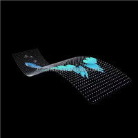 Écran LED couleur personnalisé à film mince, affiche numérique flexible transparente à rétroéclairage pour centre commercial et commerce de détail