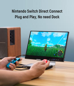 Interruptor automático para <span class=keywords><strong>PS4</strong></span>, pantalla táctil de 15,6 pulgadas, batería para videojuegos, airplay, wifi, 1080p, 4k, monitor portátil inalámbrico - Product Image 3