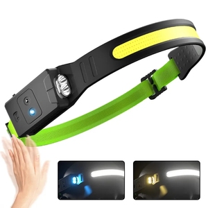 Không thấm nước 350 lumen COB <span class=keywords><strong>LED</strong></span> sạc đầu ánh sáng với cảm biến chuyển động linh hoạt Silicone Đèn pha - Product Image 2