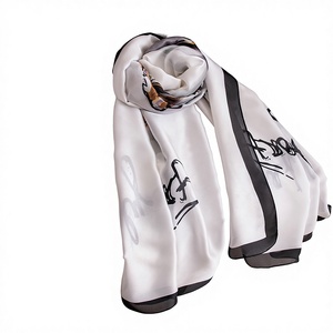 Écharpe carrée en <span class=keywords><strong>soie</strong></span> pour homme, nouveau style printemps, cadeau haut de gamme, cache-cou élégant et polyvalent, écharpe longue et chaude à la mode - Product Image 1