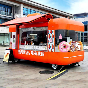 Camion de restauration rapide orange personnalisé, remorque alimentaire mobile, cuisine mobile, camion de restauration avec équipement de cuisine - Product Image 1