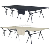 Lit de camping pliable en alliage d'aluminium de 80 cm de large, lit de camping portable, lit simple pliable épaissi