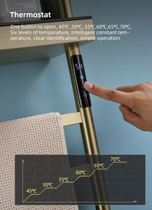 <span class=keywords><strong>Panel</strong></span> grande inteligente de 110V, pared de baño caliente, <span class=keywords><strong>toallero</strong></span> eléctrico calentado, estante de escalera, calentador de Consta, oro de alta calidad, 220V - Product Image 3