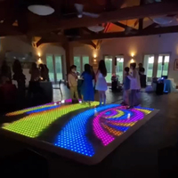 Piste de danse numérique LED sans soudure portable et illuminée pour discothèque/club/DJ/événements 50cm*50cm*7cm