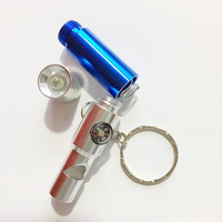 Sifflet de survie en milieu sauvage, porte-clés extérieur, sifflet aigu, boussole, mini lampe torche, sifflet 3 en 1