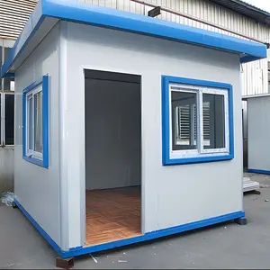 Fabriek Betaalbare Aardbeving Proof Eps Sandwichpaneel Prefab Blauwe Container Huizen Modern Lage Kosten Flat Pack House