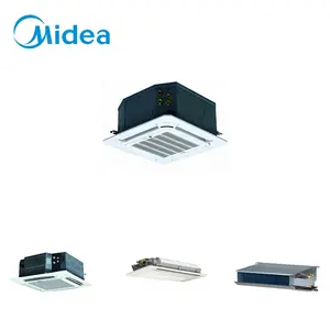 Midea bireysel panjur kontrolü 750CFM 1204 su akış hızı dört yönlü su soğutmalı tavan kaset fan coil ünitesi HVAC sistemi