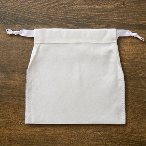 Bolsas de joyería pequeñas con cordón de sarga de algodón con logotipo personalizado para promoción de regalos de vacaciones - Product Image 3