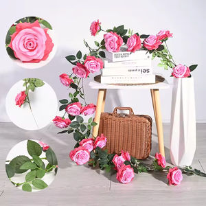 Decoración para Bodas y Acción de Gracias, Arco Morado con Tira de Flores, Guirnalda de Rosas Artificiales de Seda Rosa y Blanca de Alta Simulación - Product Image 2