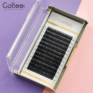 Gollee Custom Label C/D Curl Semipermanent Eyelash Extension Lightness Wet Lashes
