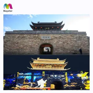 Outdoor Projection Lighting 3D Video Movie Mapping Holographic Projection System