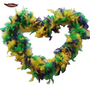 45 gram 2 metri Artificiale Boa di Piume di Colore di Halloween Boa di Piume Verde Giallo Viola Chandelle Boa di Piume Per La Decorazione Di Halloween