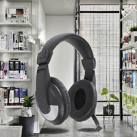 Headphone Over-Ear Ringan dengan Driver Dinamis 750, OEM ODM, Best Seller, Berkabel dengan Mikrofon, Port 3.5mm untuk Komputer PC