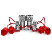 Nouvel ensemble de raccords rapides hydrauliques Top One en acier au carbone ISO 5675 de 1/4 pouce avec filetage SAE (9/16"-18 ORB) de 3/8 pouce pour l'agriculture
