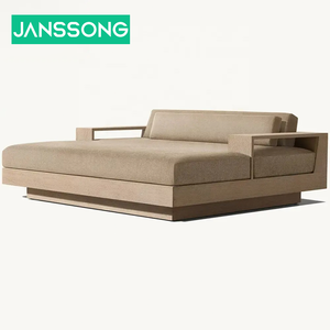 빌라 럭셔리 모던 디자인 정원 소파 베드 수영장 카바나 안락 의자 데이베드 하이 퀄리티 솔리드 선베드 호텔 비치 티크 방수 - Product Image 3