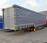 Semi-remorque en acier à quatre essieux, capacité de charge de 60 tonnes, avec pneus 12r22.5, conception robuste de type rideau latéral pour un transport logistique rapide
