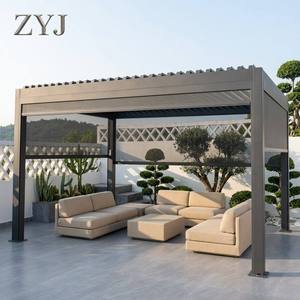 Pergola motorisée en aluminium à lames orientables pour jardin et cour arrière, dimensions 3x3m, 3x4m, 4x3m, 4x5m, 6x6m - Product Image 3