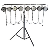 Tour de levage d'éclairage de scène portable en acier, hauteur 3 m, charge 60 kg, avec manivelle et trépied pour projecteurs PAR