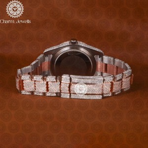 Montre mécanique écologique en diamant avec bracelet en acier inoxydable et cristal, idéale pour la mode et l'usage quotidien, disponible à prix réduit - Product Image 3