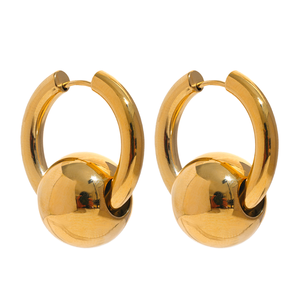 Trendy 18K Gold Plated Simple <b>Huggie</b> Hoop Earrings 2.5MM Thickness Stainless Steel Jewelry Geometric Women's YISS FERA Parties - Product Image 4