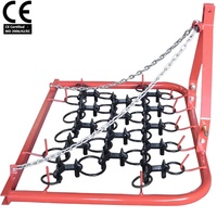 2400mm 8 pies Tractor Drag Atv 3 puntos Heavy Duty Harrow Chain Harrow Spring Tine Harrow Spike Tooth Harrow para granja