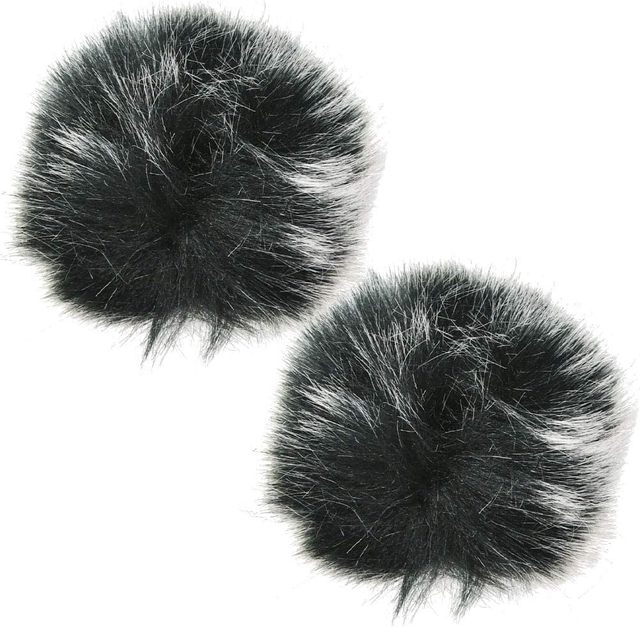 Lavalier Microphone Windscreen,2 Pcs Microphone Fur Muff Windscreen Noise Filter Muff Lavalier Soft Lapel Micro