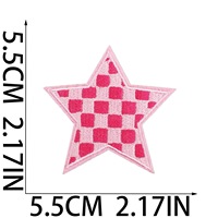 Patch brodé thermocollant écologique pour vêtements, sacs et vestes, motif fille mignonne, rose, fraise et paillettes