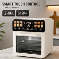Four à Friture à Air Chaud Numérique Grande Capacité 12,5 L avec Fenêtre de Visualisation et Écran Tactile, Four à Convection Électrique pour Cuisine Domestique