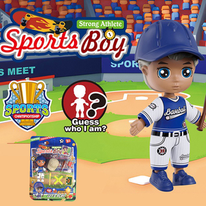 Nouvelles poupées garçons miniatures 2025 sur le thème du sport avec accessoires, ensemble de figurines mignonnes, jouet de jeu d'imitation pour enfants, décoration de la maison, cadeau - Product Image 2