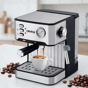 Machine à expresso semi-automatique italienne AWK-08, 20 bars, mousseur à lait à vapeur haute pression, pour usage domestique et professionnel - Product Image 3