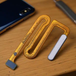 Cable flexible del botón de encendido con lector de huellas dactilares para Samsung Galaxy A14 5G A146B Plata - Product Image 3